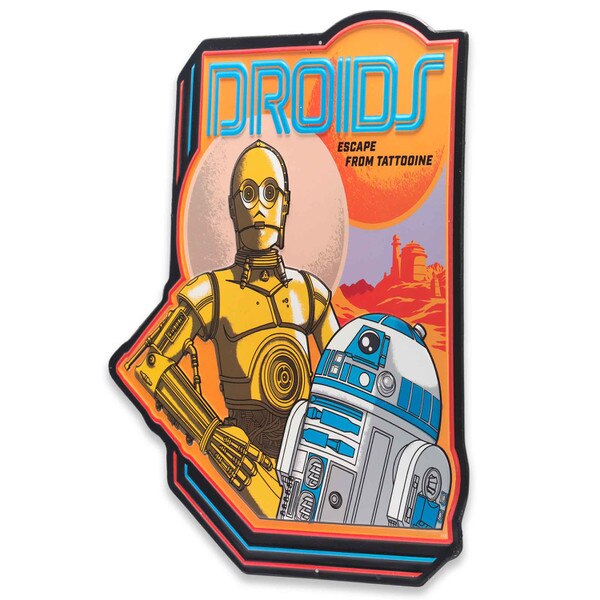 Star Wars Droids Escape from Tattooine Metal Sign | Open Road Brands ...