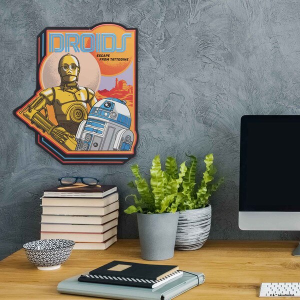 Star Wars Droids Escape from Tattooine Metal Sign | Open Road Brands ...