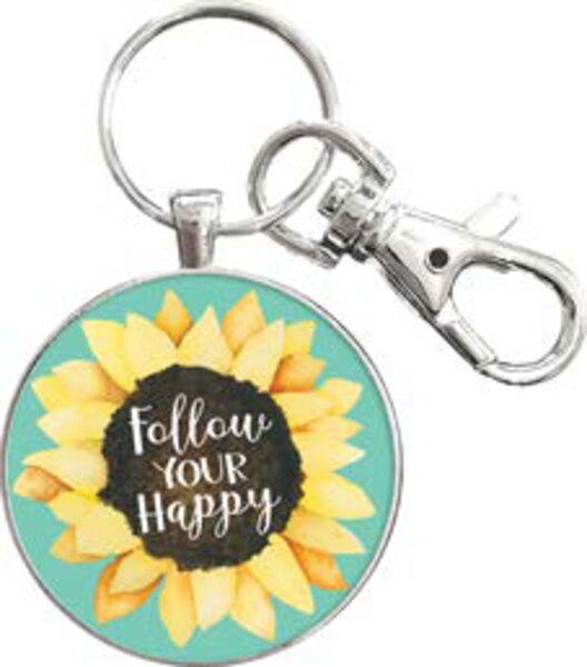 Sunflower Happy Keychain | Open Road Brands | Shop-ORB