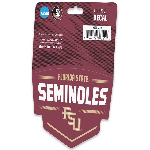 Florida State University Badge Adhesive Decal | Open Road Brands | Shop-ORB